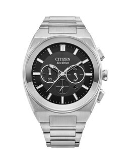 Часы Citizen Eco-Drive Modern Axiom, 43 мм, черный 4924006 | black/silver