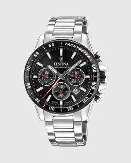F20560/6 Мужские часы Timeless Chronograph из серебряной стали Festina, серебряный 23926 | plata
