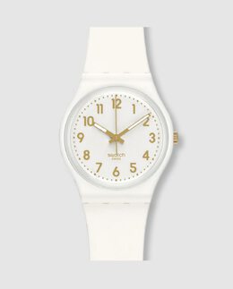 Swatch GW164 белые резиновые женские часы Swatch, белый 7610522872387 | blanco