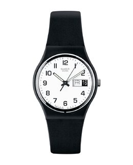 Опять часы с черным ремешком из материала биологического происхождения Swatch, черный 7610522872325 | negro