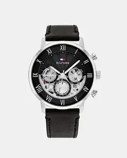 Legend 1710565 многофункциональные черные кожаные мужские часы Tommy Hilfiger, черный 1010664407433 | negro