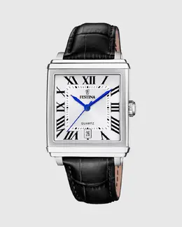 Мужские часы F20681/1 On The Square из черной кожи Festina, черный 34627 | negro