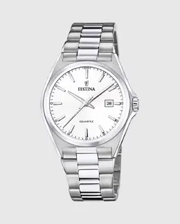Мужские часы F20552/2 Acero Classico из серебристой стали Festina, серебряный 24287 | plata