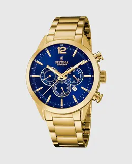 F20633/2 Мужские часы Timeless Chronograph из золотой стали Festina, золотой 27976 | oro