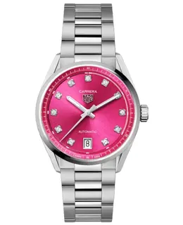 Tag Heuer Carrera Date Automatic Pink Diamond Dial Steel Women's Watch wbn2318.ba0001