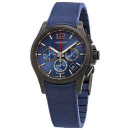 Longines Conquest V.H.P. Perpetual Chronograph Quartz Blue Dial Mens Watch l37172969