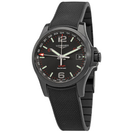 Longines Conquest V.H.P. GMT Quartz Black Dial Mens Watch l3.718.2.56.9