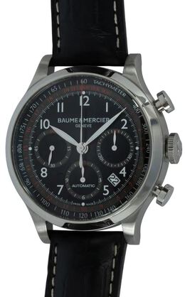 Baume & Mercier Capeland Chronograph Automatic Mens Watch M0A10084 Black Dial