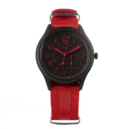 TIMEX Red Nylon Watch titw2v10900lgac Analog Quartz Movement