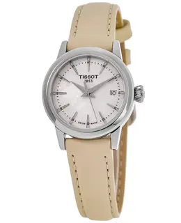 Brand New Authentic Tissot Classic Dream Lady Mother of Pearl Dial Leather Strap Women's Watch t129.210.16.111.00
