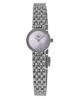 Tissot Women's Lovely Round Mother of Pearl Dial Diamond Bezel Steel Watch - Model T140.009.61.116.00