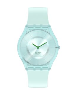 Симпатичные мятные часы с зеленым силиконовым ремешком Swatch, зеленый 7610522872554 | verde