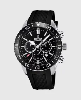 F20515/2 Мужские керамические черные резиновые часы Festina, черный 23925 | negro