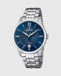 Мужские часы F20425/2 Acero Classico из серебристой стали Festina, серебряный 26225 | plata