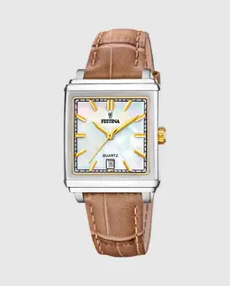 F20682/4 Женские часы On The Square из коричневой кожи Festina, коричневый 34627 | marrón