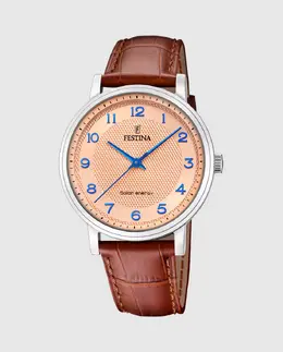 F20660/2 Солнечная энергия Коричневые кожаные мужские часы Festina, коричневый 29563 | marrón