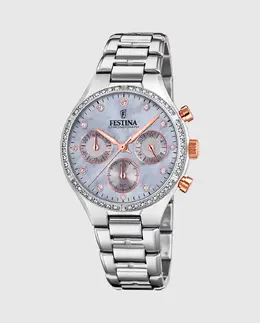 F20401/3 Женские часы Boyfriend из серебряной стали Festina, серебряный 23925 | plata