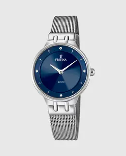 F20597/3 Женские часы Mademoiselle из серебристой стали Festina, серебряный 25884 | plata