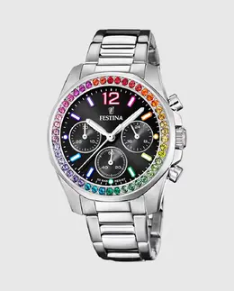 F20606/3 Женские часы Boyfriend из серебряной стали Festina, серебряный 26612 | plata