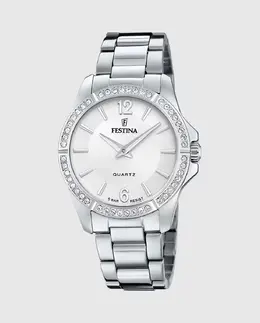 F20593/1 Женские часы Mademoiselle из серебристой стали Festina, серебряный 26227 | plata