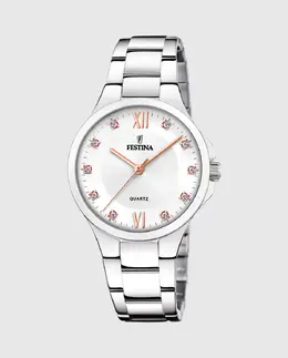 Женские часы F20582/1 Mademoiselle из серебристой стали Festina, серебряный 25894 | plata