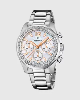 F20606/1 Женские часы Boyfriend из серебряной стали Festina, серебряный 26509 | plata