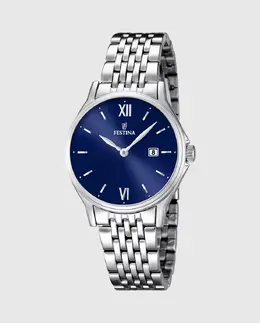 Женские часы F16748/3 Acero Classico из серебристой стали Festina, серебряный 23925 | plata