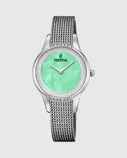 F20494/6 Женские часы Mademoiselle из серебристой стали Festina, серебряный 35920 | plata