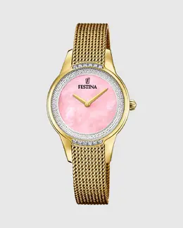 F20495/2 Женские часы Mademoiselle из золотой стали Festina, золотой 36732 | oro