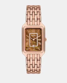 ES5323 розовые женские часы из стали Fossil, розовый 1010642010713 | rosa