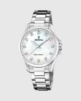 F20654/1 Solar Energy женские часы из серебристой стали Festina, серебряный 29563 | plata