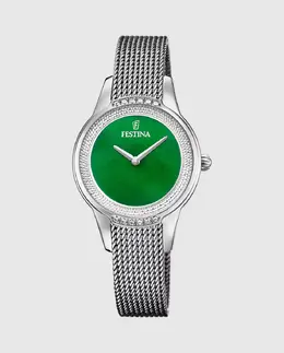 F20494/7 Женские часы Mademoiselle из серебристой стали Festina, серебряный 35920 | plata