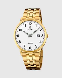 Мужские часы F20513/1 Acero Classico из золотой стали Festina, золотой 23925 | oro