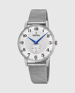 Мужские часы F20568/1 Acero Classico из серебристой стали Festina, серебряный 25888 | plata