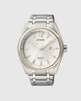Citizen AW1244-56A Eco-Drive Супер Титановые Мужские Часы, серебряный 1010657101761 | plata