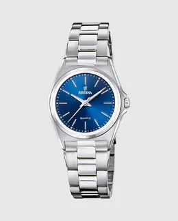 Женские часы F20553/3 Acero Classico в серебристой стали Festina, серебрянный 8430622779008 | plata