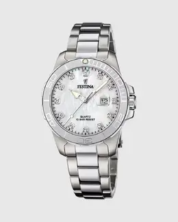 F20503/1 Женские часы Boyfriend из серебряной стали Festina, серебряный 23925 | plata