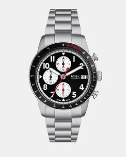Мужские часы FS6045 стальной хронограф Fossil, серебряный 1010641907851 | plata