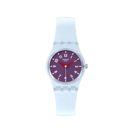 Часы Blue Powder Plum на силиконовом ремешке Swatch, синий 34920 | azul
