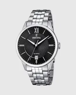 Мужские часы F20425/3 Acero Classico из серебристой стали Festina, серебряный 25888 | plata