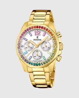 F20609/2 Женские часы Boyfriend из золотой стали Festina, золотой 29077 | oro