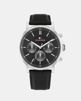 Многофункциональные черные кожаные мужские часы Tyson 1710586 Tommy Hilfiger, черный 1010664407524 | negro