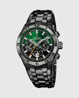 Мужские часы F20673/2 Chrono Bike из черной стали Festina, черный 34792 | negro