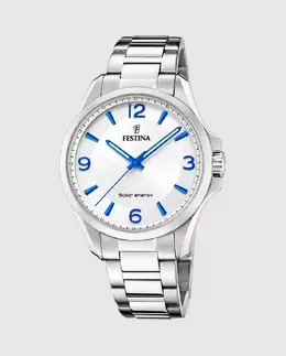 F20656/1 Solar Energy мужские часы из серебристой стали Festina, серебряный 29563 | plata