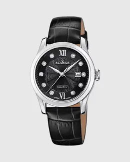 C4736/4 Lady Elegance черные кожаные женские часы Candino, черный 25970 | negro