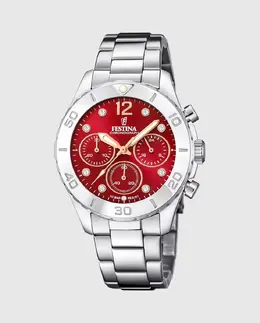 F20603/2 Женские часы Boyfriend из серебряной стали Festina, серебряный 25894 | plata