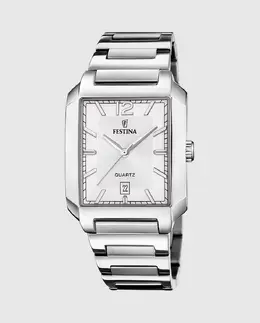 F20677/2 On The Square мужские часы из серебряной стали Festina, серебряный 34627 | plata