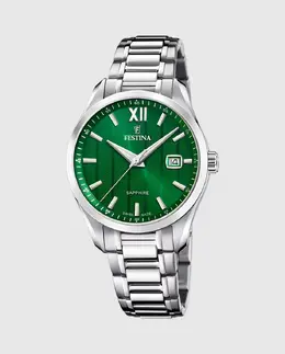 F20026/3 Мужские часы из серебряной стали швейцарского производства Festina, серебряный 34627 | plata