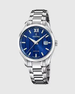 F20026/2 Мужские часы из серебряной стали швейцарского производства Festina, серебряный 34627 | plata