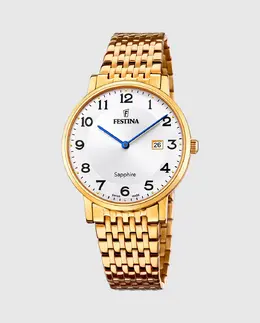 F20020/4 Мужские часы из золотой стали швейцарского производства Festina, золотой 32996 | oro